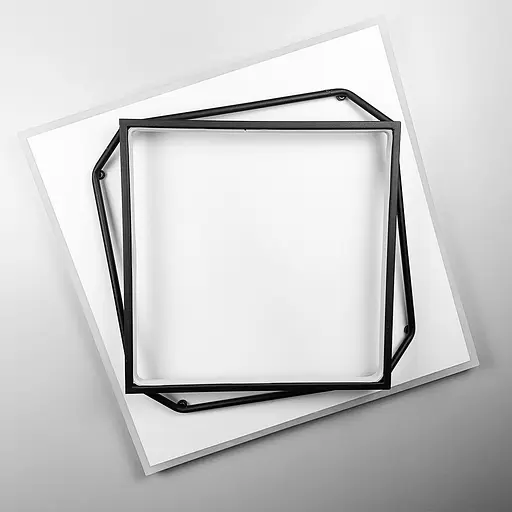 Стельовий світильник Square у чорно-білому каркасі | Арт. S 20-500*500 BK+WT | Line F - фото 6