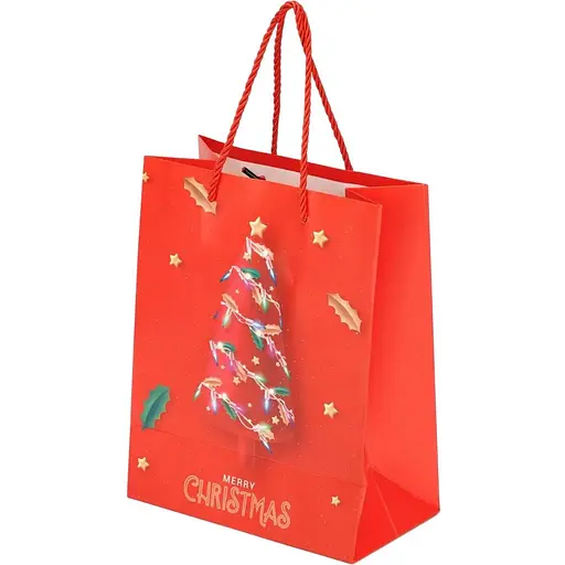 Пакет подарунковий новорічний JZ05107 Червоний (NY) - фото 1