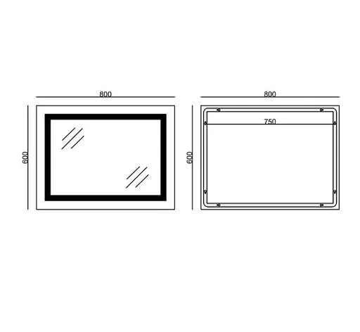 Дзеркало Mixxus Warm MR02-80x60 (годинник, LED-підсвічування, антизапотівання) (MI6004) - фото 5