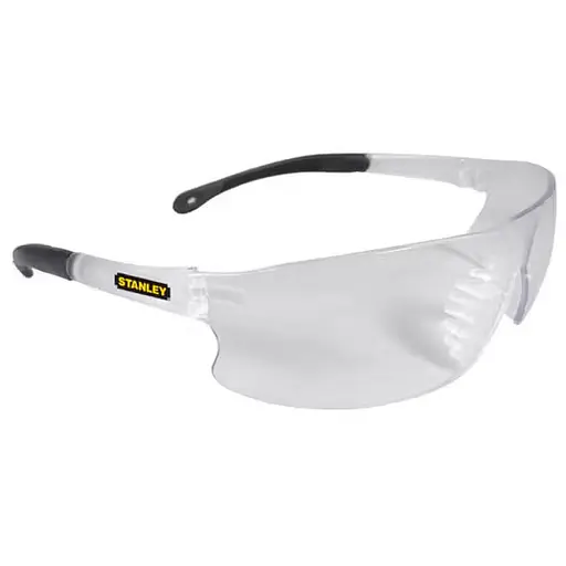 Очки Stanley прозрачные поликарбонатные с мягкими резиновыми наконечниками на дужках и носодержателях (SY120-1D)
