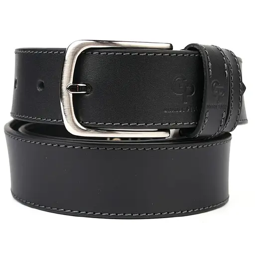 Ремінь шкіряний Grande Pelle чорний 120х4х0.5 см acs0032051 - фото 5