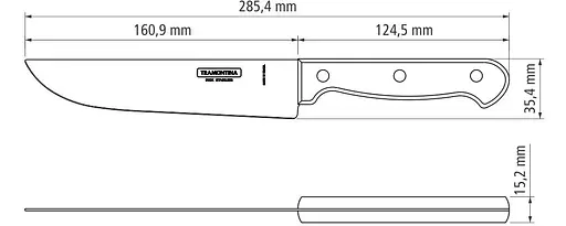 Нож кухонный Tramontina Polywood, 152 мм (6710926) - фото 2