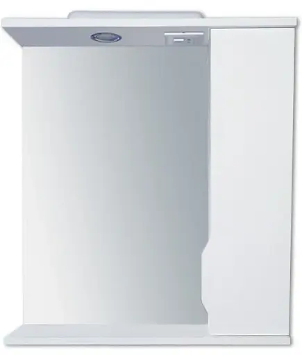 Зеркало ПИК Альба для ванной Z-1 правое со шкафчиком 70 см Белый 30412 - фото 1