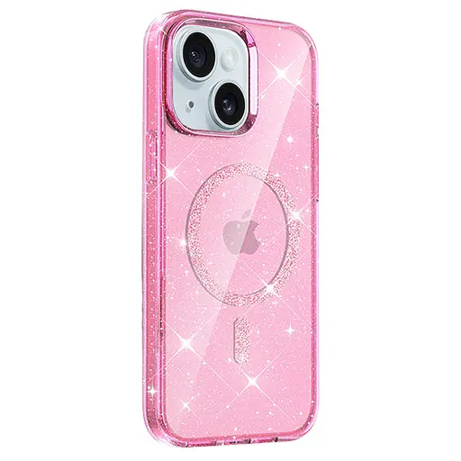 Чохол Epik TPU Eclipse Sparkle MagFit для Apple iPhone 15, 6.1 Pink - фото 2