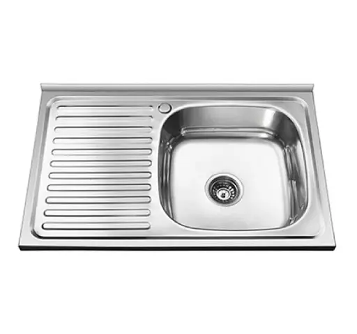 Мийка кухонна Kraft 8050R-E Satin Right 800х500х180x0,6 мм Нержавіюча сталь 30412 - фото 1