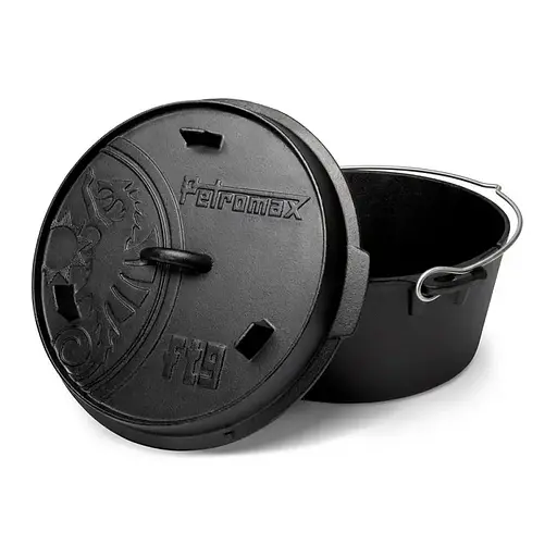 Котел-жаровня чугунная Petromax Dutch Oven ft9 плоское дно 7.5 л (1017-ft9-t) - фото 2