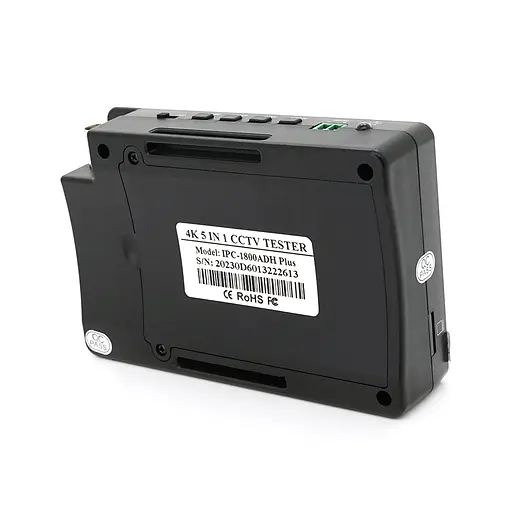 Тестер для камер видеонаблюдения Voltronic IPC-1800 PLUS, c 4" сенсорным дисплеем, поддерживает IP, CVI, TVI, AHD 4K, Wi-Fi, LAN, BNC, 12V, POE - фото 7