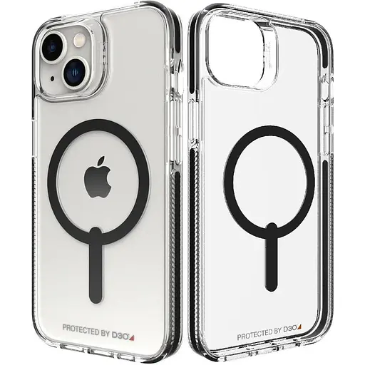 Протиударний чохол Gear4 Piccadilly MagSafe для iPhone 13 / iPhone 14 (6.1") Прозорий Black (702010126) - фото 5