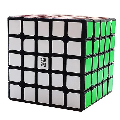 Головоломка Кубик Рубика QiYi MofangGe 159black 5х5 с наклейками - фото 1