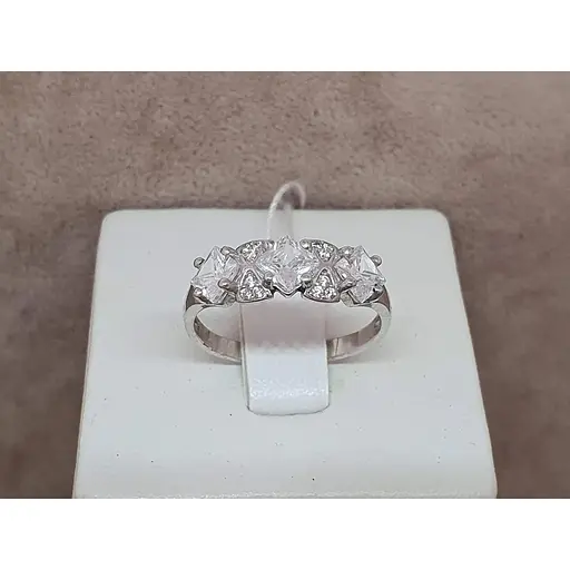 Серебряное кольцо Агни Нимфея с фианитами. 1404/1Р-CZ 17 - фото 4