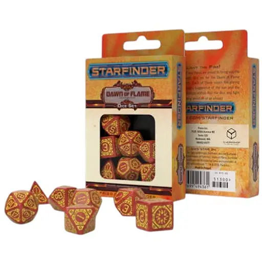 Набор кубиков Starfinder Dawn of Flame Dice Set , 7 шт. (STAR2H) - фото 1