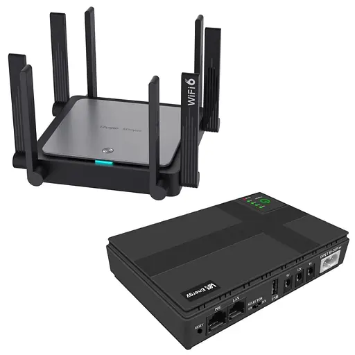 Комплект ДБЖ VIA Energy Mini UPS 2.0 + бездротовий маршрутизатор Ruijie RG-EW3200GX PRO (99-00013563)