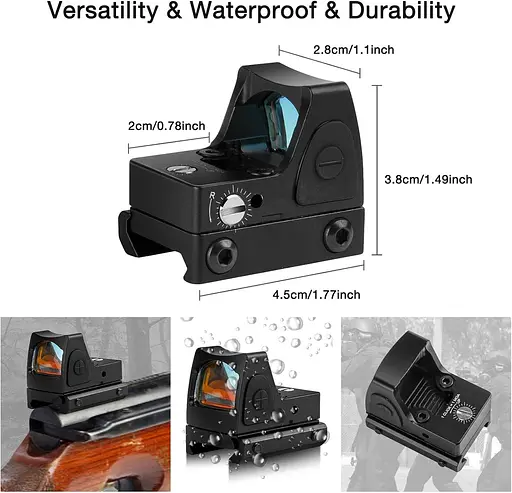Прицел с красной точкой RMR, 0,77 дюйма 3 MOA - фото 8