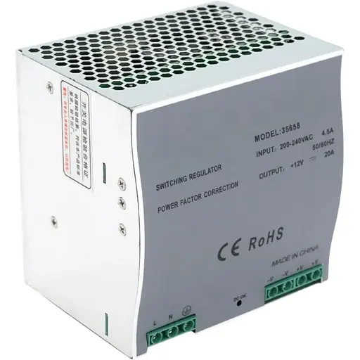 Джерело живлення Ritar RT-240-12 240Вт, 12В, 20А на Din-рейку