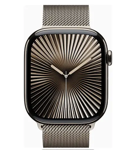 Смарт-годинник Apple Watch Series 10 GPS + Cellular 46mm Natural Titanium Case w. Natural Milanese Loop - M/L (MWYC3) - фото 2