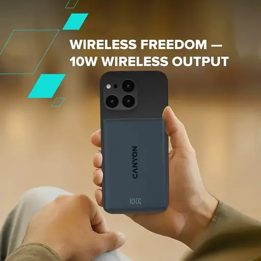 Павербанк Canyon Magnetic Black 10 000 mAh / 20 Вт (CNS-CPB511B) - фото 5