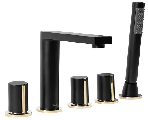 Смеситель для ванны Rea Icon на борт ванны black matt REA-B3622 Черный матовый - фото 1