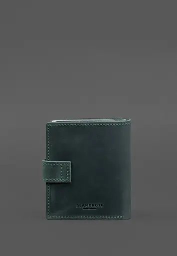 Кожаная обложка-портмоне для удостоверения офицера ГНСУ с карманом для жетона 11.3 зеленая Crazy Horse - фото 6