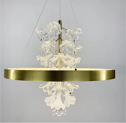 Світлодіодна люстра із ніжними квітами Line.F Діаметр 60см - фото 9