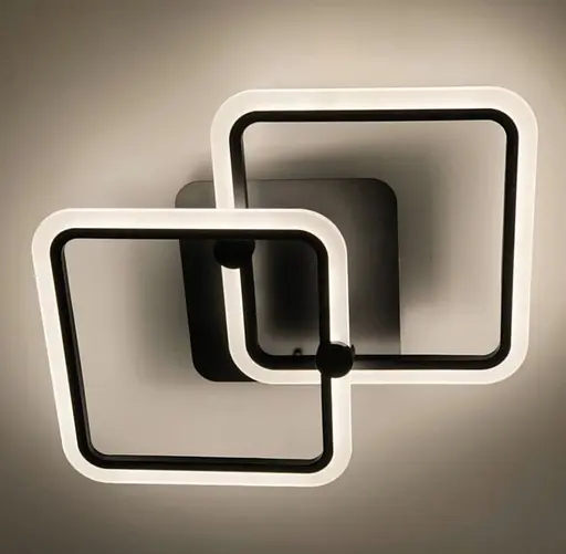 Стельова мінімалістична LED люстра в чорному корпусі Line.F RGB підсвітка Немає - фото 1