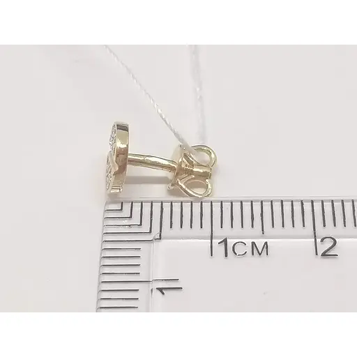 Золоті сережки-пуссети Favoritum з фіанітами. 211072 - фото 3