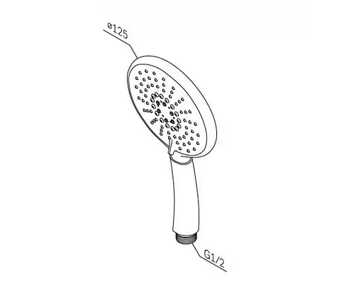 Ручной душ AM.PM Bliss L F0253100, Хром - фото 2