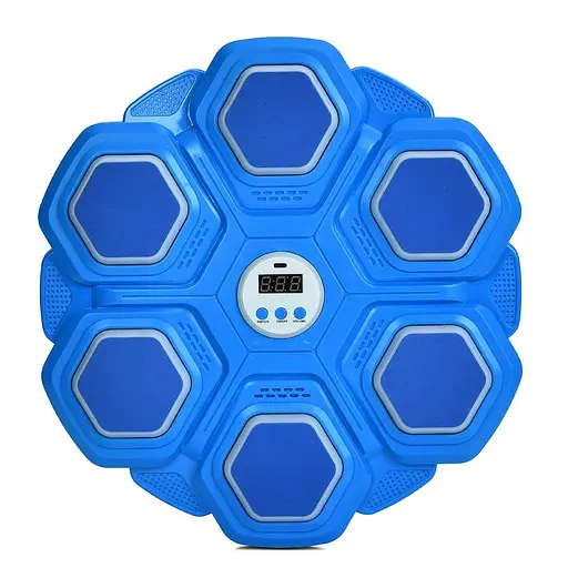 Боксерський набір MS 4652 з рукавичками, плащем, 6 цілями, Bluetooth, світлом, музикою, 3 швидкостями, блакитний - фото 2