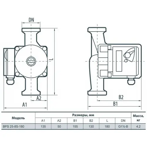 Циркуляционный насос NPO BPS 25-8S-180 (122011) - фото 2