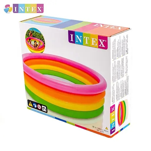 Бассейн надувной детский Intex 56441 Радуга 168x45 см 770 л для детей от 3 лет - фото 6