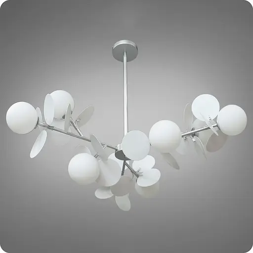 Люстра подвесная 517 Dlight на 9 ламп Хром-Белый (01669) - фото 2