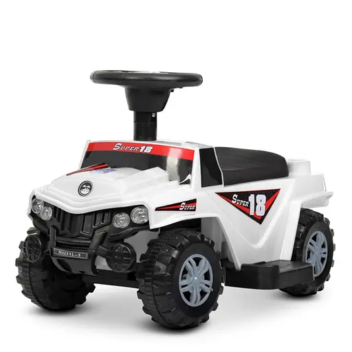 Дитяча каталка-толокар M 4231L-1 Білий, з батьківською ручкою