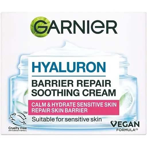Увлажняющий успокаивающий крем Garnier Skin Naturals с гиалуроновой кислотой для восстановления защитного барьера чувствительной кожи лица 50 мл (C6394900)