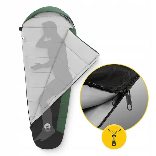 Спальный мешок (спальник) кокон Mountain Goat Pro+ MG0016 0 ...+10°C R Black/Olive (P-5905973400978) - фото 12