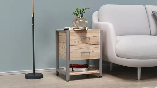 Тумба универсальная Ferrum-decor Вивьен 2/1 50x41x40 серый ДСП Дуб Сан-Марино 16мм (FRD-104182) - фото 5