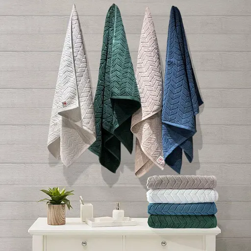 Полотенце банное Lovely Svi хлопок жаккардовый для ванной, гостиниц, СПА - 70 х 140 см Milano Зеленый (701124) - фото 7