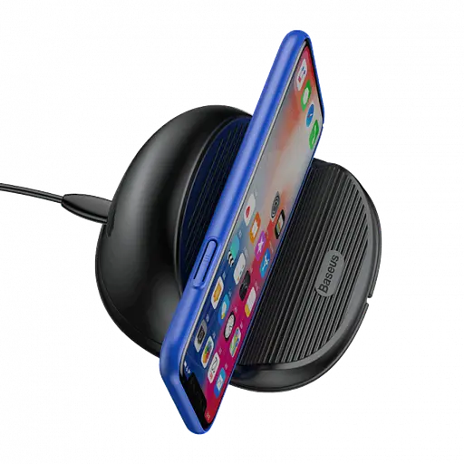Бездротова настільна зарядна підставка BASEUS Silicone Horizontal Desktop QC 10W - фото 2