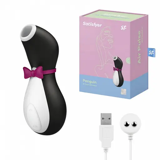 Вакуумний кліторальний стимулятор з вібрацією Satisfyer Pro Penguin Next Generation чорний - фото 3