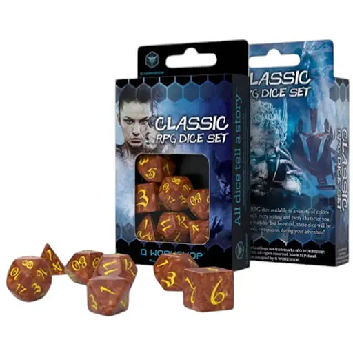 Набор кубиков Classic RPG Caramel & yellow Dice Set , 7 шт. (SCLE77) - фото 1