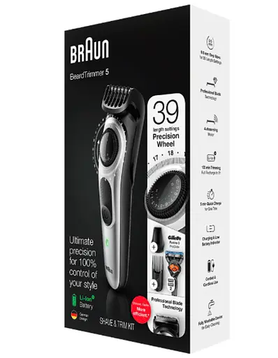 Триммер для бороды и волос Braun BT 5260 + Бритва Gilette в подарок - фото 3