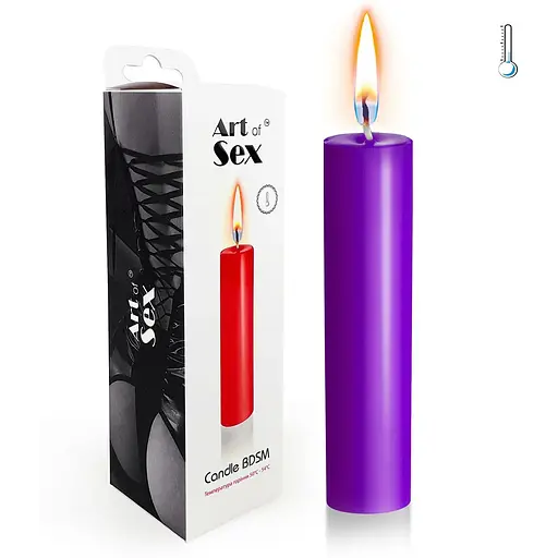 Фиолетовая восковая свеча Art of Sex Size M 15 см - фото 2