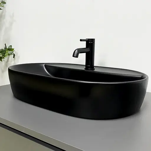 Умивальник VBI Terni чорний матовий накладний VBI-011803, Чорний матовий - фото 3