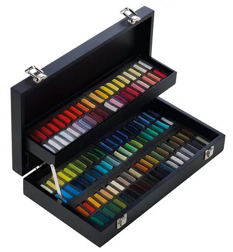 Подарочный набор сухой пастели Sennelier Portrait (Портрет), 120 цветов, дерево.