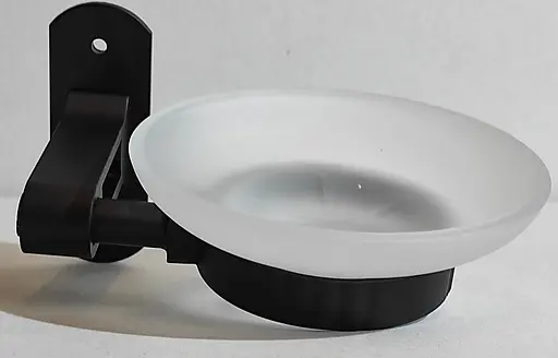 Мыльница настенная New Mezer черная SM13-0013 - фото 1