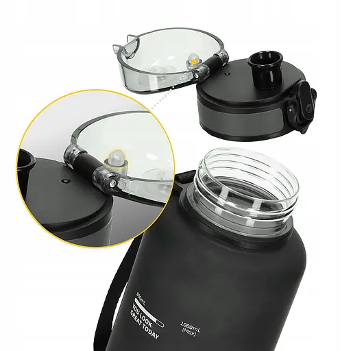 Пляшка для води 4FIZJO спортивна 1000 мл Black (P-5905973403788) - фото 11