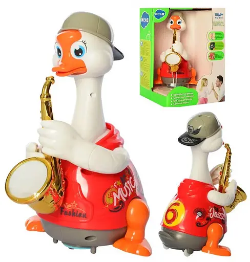 Гусь-саксофонист Hola Toys 6111-red Музыкальная игрушка Красный - фото 4