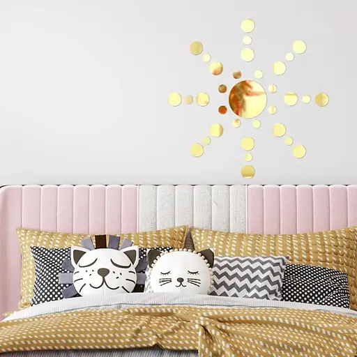 Дзеркальний декор Wall Sticker SW-00002499 акриловий самоклеючий 33 шт. золото - фото 6