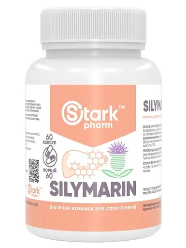 Силімарін Stark Pharm Silymarin 500 mg 60 tabs (1086-100-26-9485554-20)