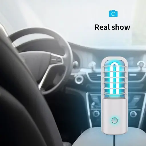 Кварцевая лампа бактерицидная ультрафиолетовая - уф стерилизатор санитайзер с аккумулятором ATWFS UVC-86, белая - фото 2