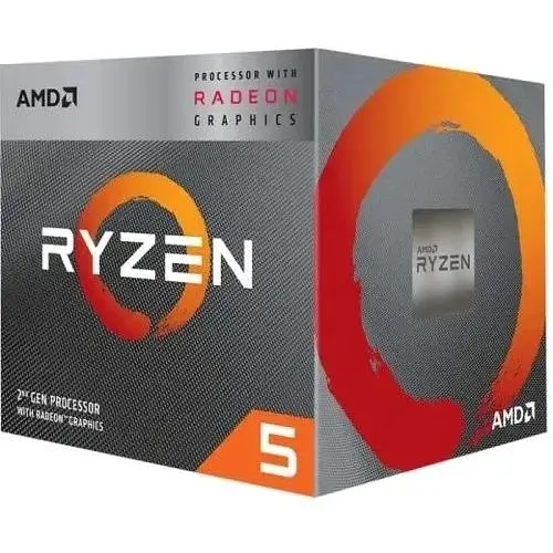 Процессор AMD AM4 Ryzen 5 3400G Box 4x3.7 ГГц Turbo Boost 4.2 ГГц Radeon Vega 11 L3 4Мб Picasso Zen+ 12 нм TDP 65 Вт - фото 1