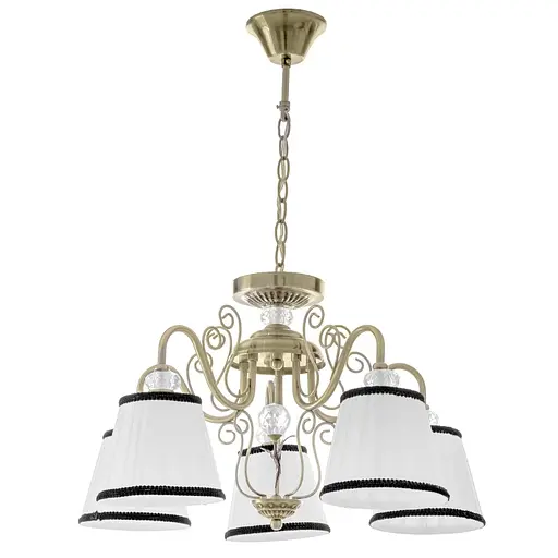 Люстра подвесная Brille с абажуром классическая E14 40W BZ (BKL-484S/5)